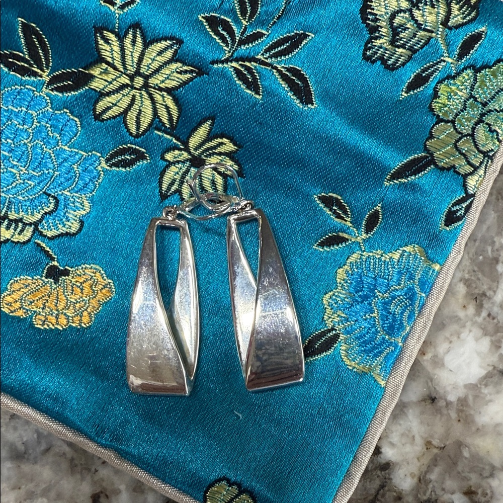 Anne Klein  Silver Drop Earrings